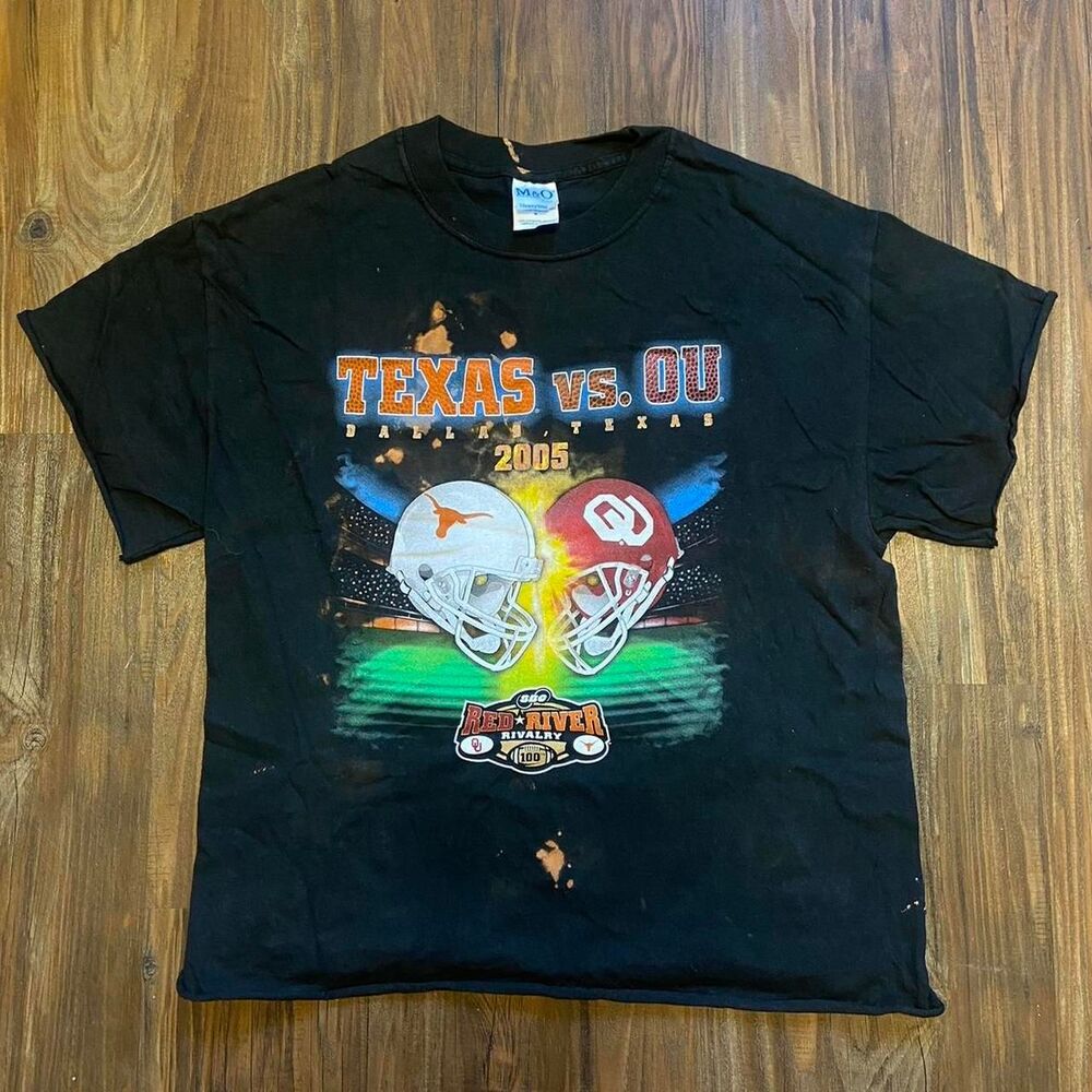 Texas vs OU 2005 Red River Rivalry Football Game Graphic Tee